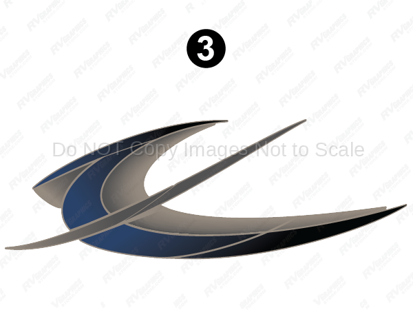 Back Taupe/Blue Graphic