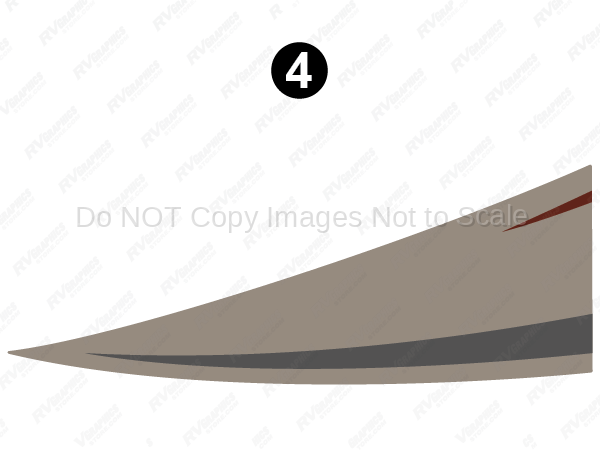 Cab Door Taupe/Red Swoop