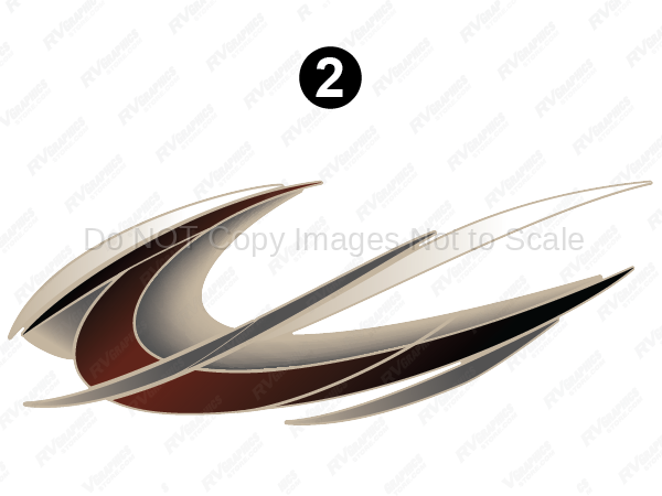 Front Champagne/Red Graphic