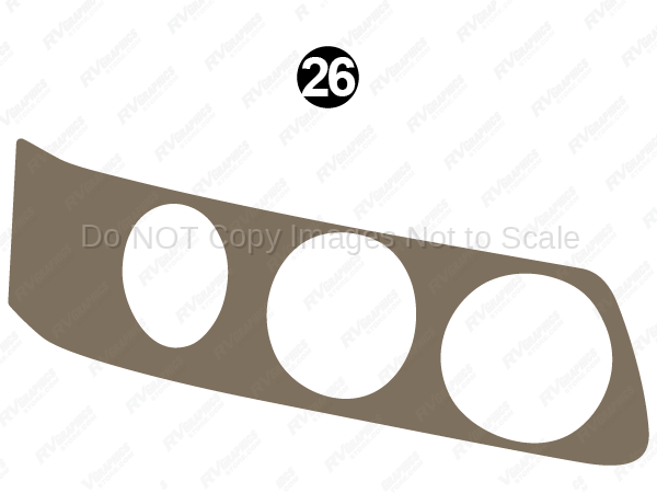 Front Headlight Inset RH