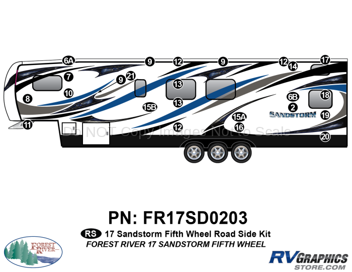 24 Piece 2017 Sandstorm FW Roadside Graphics Kit