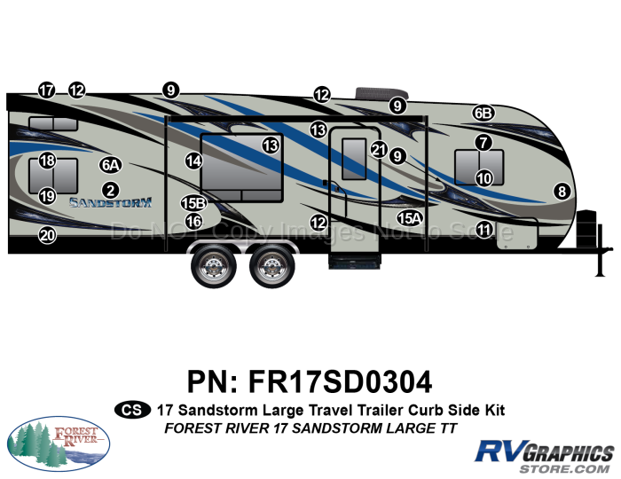 24 Piece 2017 Sandstorm Lg TT Curbside Graphics Kit