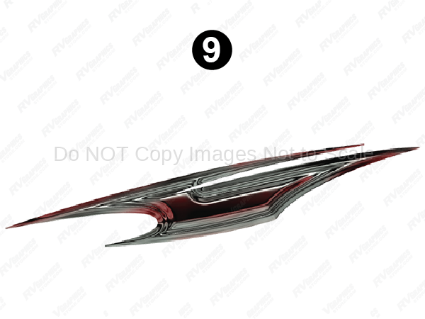 Rear Top Print Spike Swoop