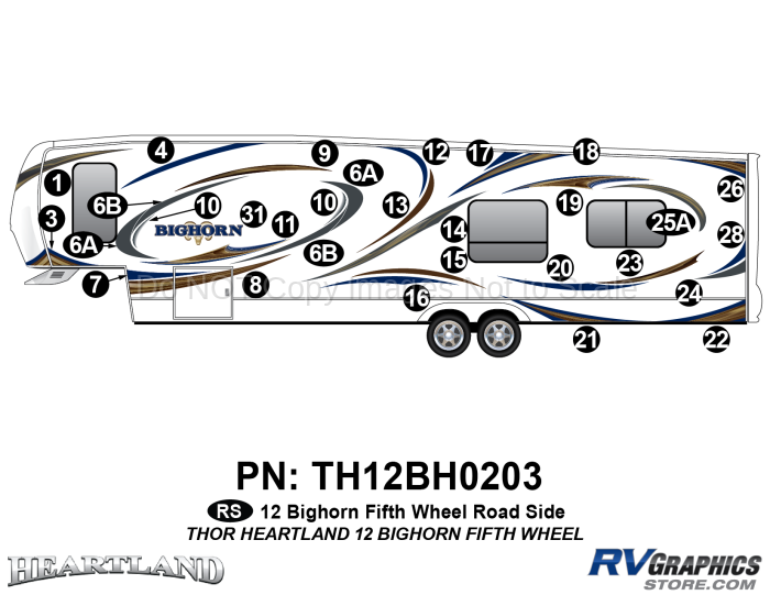 2012 Bighorn Fifth Wheel Roadside Graphics Set