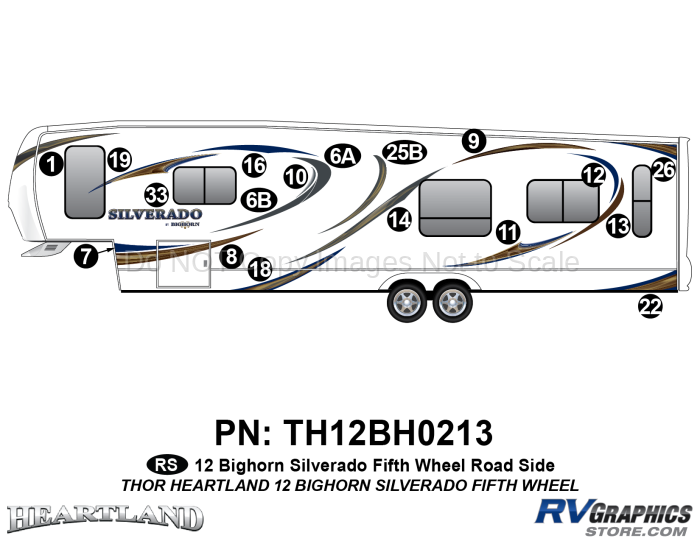2012 Bighorn Silverado Fifth Wheel Roadside Graphics Set