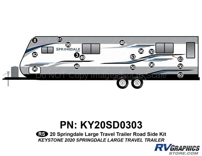 17 Piece 2020 Springdale Lg Travel Trailer Roadside Graphics Kit