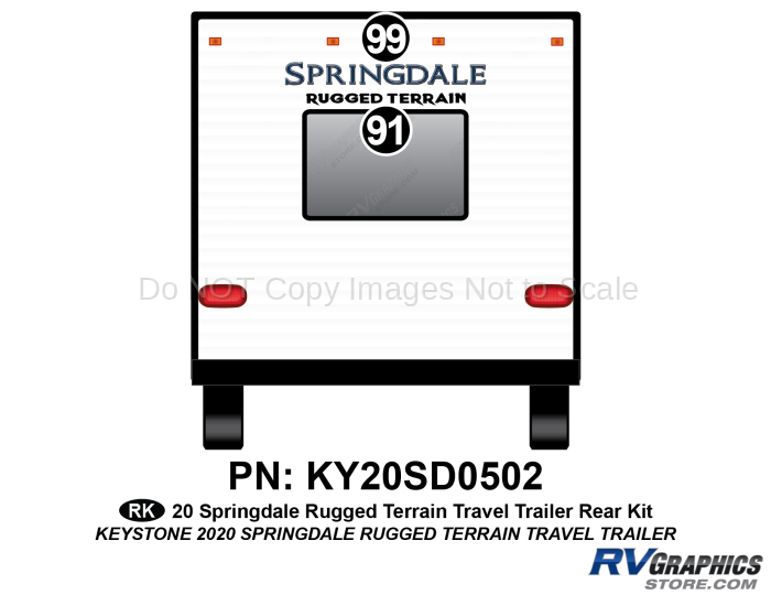 2 Piece 2020 Springdale Rugged Terrain Trailer Complete Graphics Kit