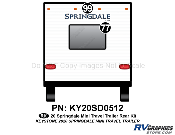 2 Piece 2020 Springdale Mini Trailer Complete Graphics Kit