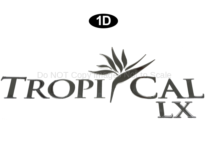 Rear Tropical logo Chrome Base with 1/8" Urethane Dome