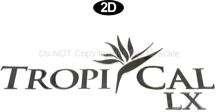 Side-Front Tropical logo Chrome Base with 1/8" Urethane Dome