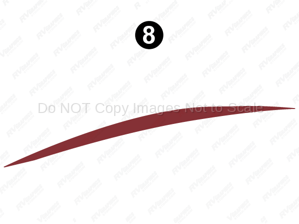 Rear Upper Burgundy Swoop