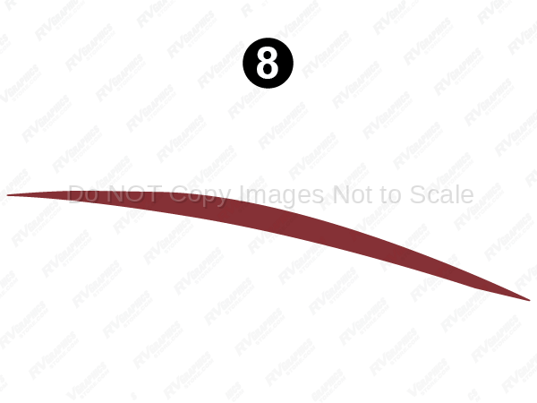 Rear Upper Burgundy Swoop