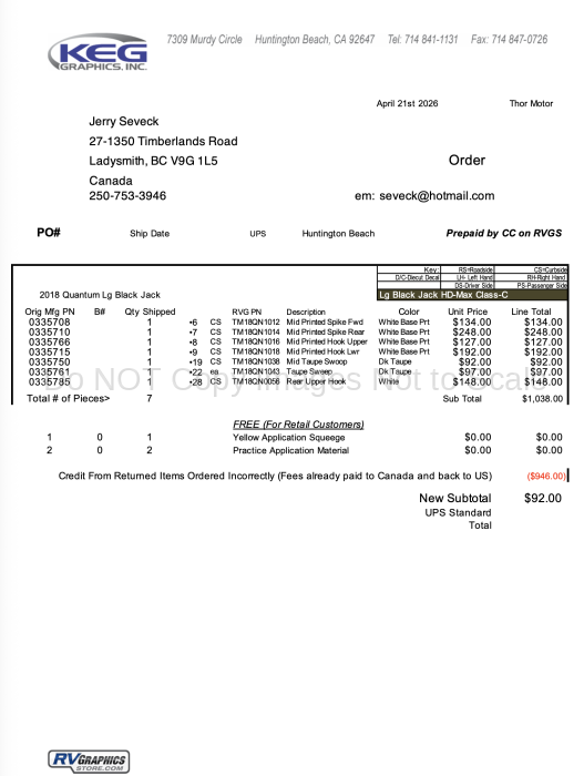 7Pc 2018 Quantum Replacement Order