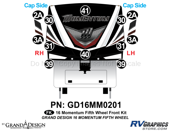 12 Piece 2016 Momentum FW Front Graphics Kit