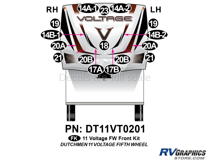 16 Piece 2011 Voltage FW Front Graphics Kit
