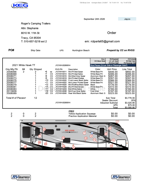 12 pc 2021 WhiteHawk qt 2026Sep15