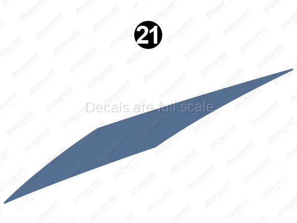 Long Blue Sweep Mid-Roadside-Driver Side