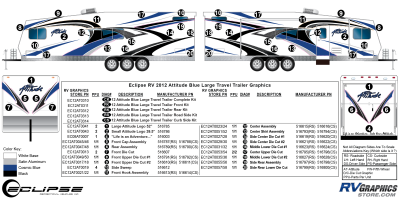 Eclipse - Attitude - 2012 Attitude Toyhauler Trailer Lg Blue