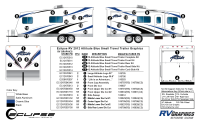 Eclipse - Attitude - 2012 Attitude Toyhauler Trailer Sm Blue