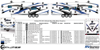 Eclipse - Attitude - 2014 Attitude Fifth Wheel Blue