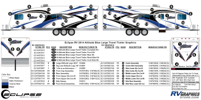 Eclipse - Attitude - 2014 Attitude Toyhauler Trailer Lg Blue