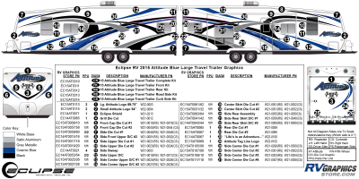 Eclipse - Attitude - 2015 Attitude Large Toyhauler Trailer Blue