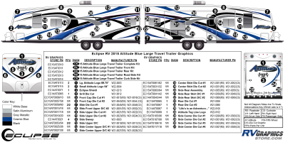 Eclipse - Attitude - 2015 Attitude Toyhauler Trailer Lg Blue