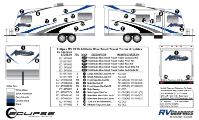 Eclipse - Attitude - 2015 Attitude Small Travel Trailer Blue