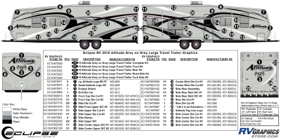 Eclipse - Attitude - 2015 Attitude Large Travel Trailer Gray on Gray