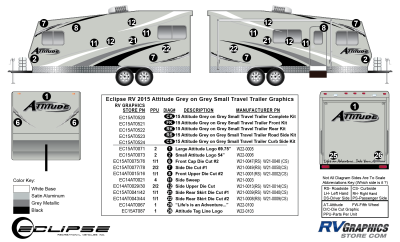 Eclipse - Attitude - 2015 Attitude Small Travel Trailer Gray on Gray