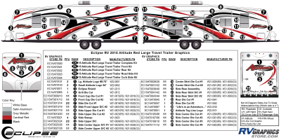 Eclipse - Attitude - 2015 Attitude Large Travel Trailer Red
