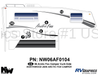 5 Piece 2006 Arctic Fox Camper Curbside Graphics Kit