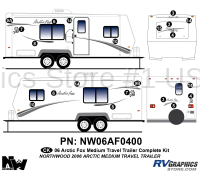 20 Piece 2006 Arctic Fox Med Travel Trailer Complete Graphics Kit