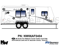 6 Piece 2006 Arctic Fox Med  Travel Trailer Curbside Graphics Kit
