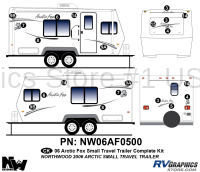 20 Piece 2006 Arctic Fox Small Travel Trailer Complete Graphics Kit
