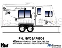 6 Piece 2006 Arctic Fox Small  Travel Trailer Curbside Graphics Kit