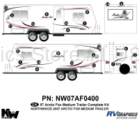 24 Piece 2007 Arctic Fox Med Travel Trailer Complete Graphics Kit