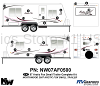24 Piece 2007 Arctic Fox Small Travel Trailer Complete Graphics Kit