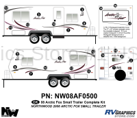 23 Piece 2008 Arctic Fox Small Travel Trailer Complete Graphics Kit