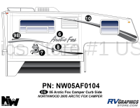 5 Piece 2005 Arctic Fox Camper Curbside Graphics Kit