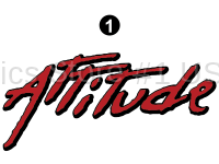 Attitude - 2012 Sm TT-Small Travel Trailer Red - Large Attitude Logo 52"