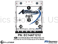 Attitude - 2014.5 FW-Fifth Wheel Blue - 2014.5 Blue  Attitude FW Rear Graphics Kit