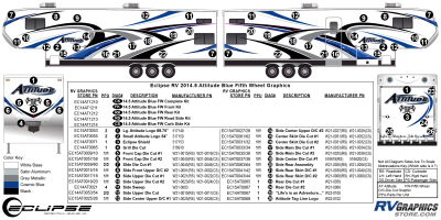Eclipse - Attitude - 2014.5 Attitude Fifth Wheel Blue