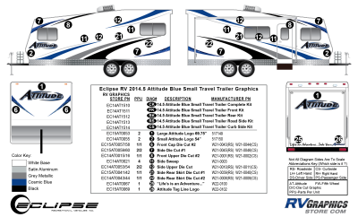 Eclipse - Attitude - 2014.5 Attitude Small Travel Trailer Blue