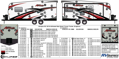 Eclipse - Attitude - 2016 Attitude Small Travel Trailer Red