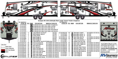 Eclipse - Attitude - 2016 Attitude Large Travel Trailer Red