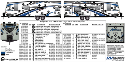 Eclipse - Attitude - 2016 Attitude Toyhauler Trailer Lg Blue