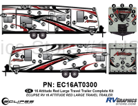 2016 Red Attitude Lg Travel Trailer Complete Graphics Kit