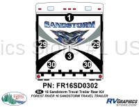 6 Piece 2016 Sandstorm TT Rear Graphics Kit