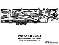2014 Fuzion FW- Fifth Wheel Curbside Graphics Kit